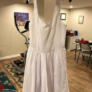 Custom white Swiss Dot sweetheart dress